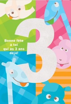 3 ANS - BONNE FÊTE À TOI QUI A 3 ANS DÉJÀ! - DE ROSEDALE